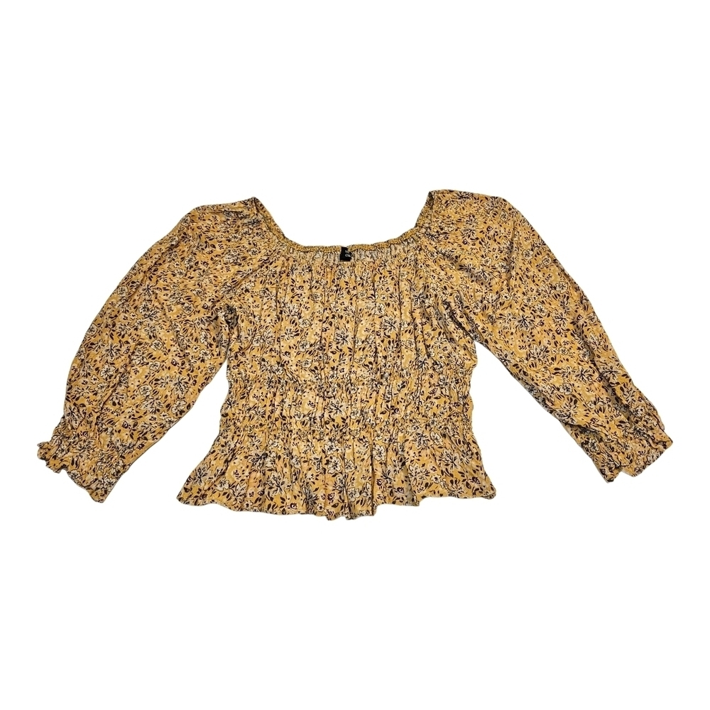 Nobody's Child Floral Peasant Crop Top Size 6
